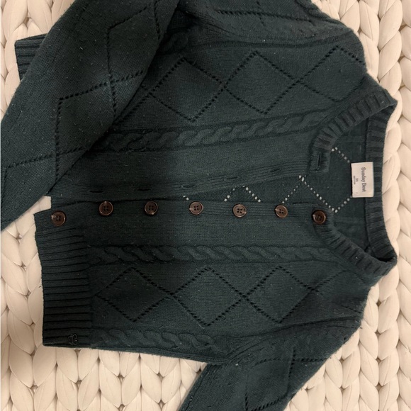 Sunday Best Sweaters - Sunday Best Dark Teal Cable Knit Cardigan